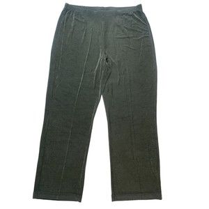 Travelers Chico's Elastic Waist Straight/ Tapered Slinky Pants Green Size 3/16